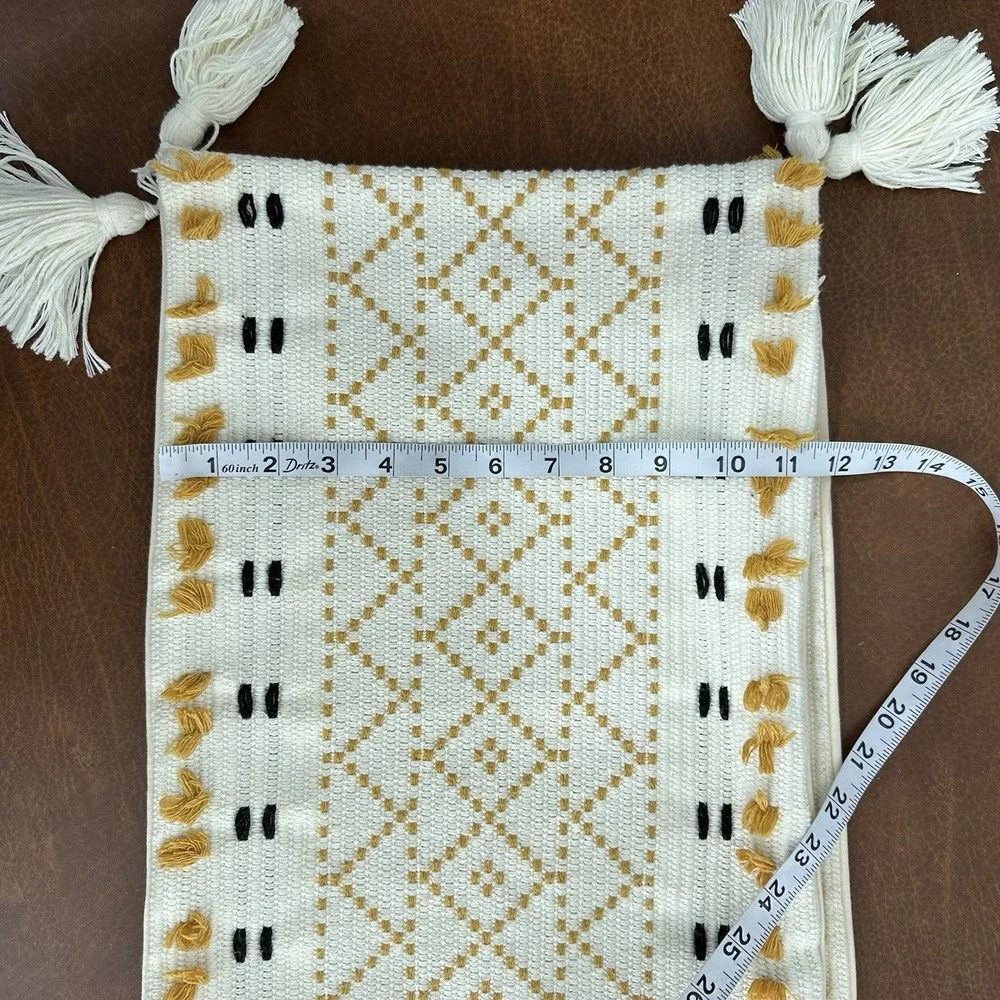 Opal House Toss Pillow Cases Lot of 2 Gold Cream & Brown w/Tassels 1 Yellow Case
